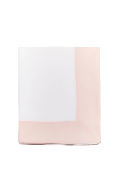 Shop Emilia Wickstead Two-tone Linen Tablecloth In Pink