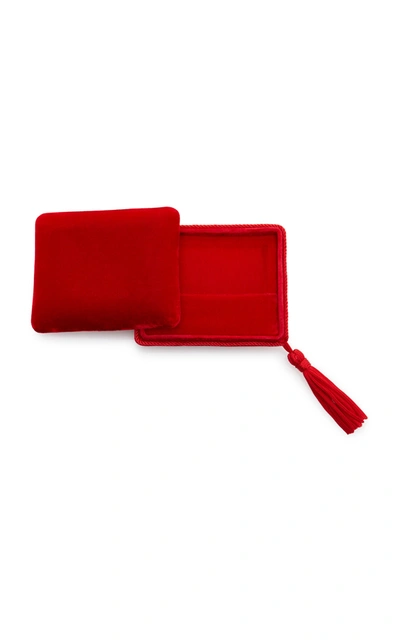 Shop Sophie Bille Brahe Women's Tasseled Velvet Jewelry Box In Red