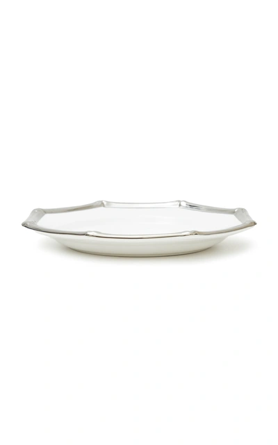 Este Ceramiche Set-of-four Bamboo Ceramic Salad Plates In Silver