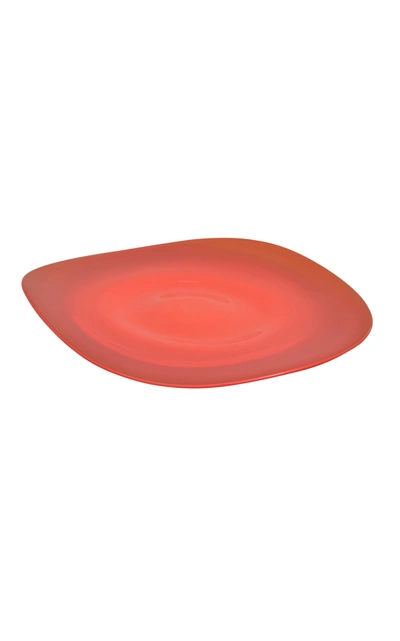 Shop Helle Mardahl Bon Bon Glass Plate In Red
