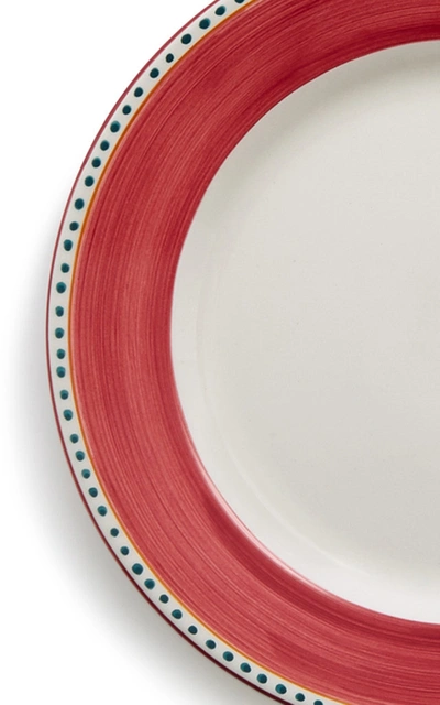 Shop Este Ceramiche Set-of-four Mixed Border Dinner Plates In Multi