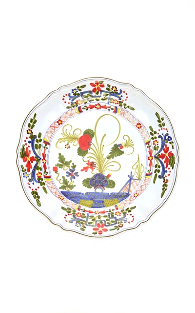 Shop Moda Domus Set-of-four Carnation Dinner Plates In Multi