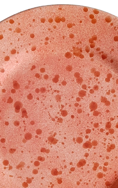 Este Ceramiche Set-of-four Ceramic Dinner Plates In Coral,white