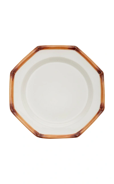 Shop Este Ceramiche Set-of-four Ceramic Dinner Plates In Brown