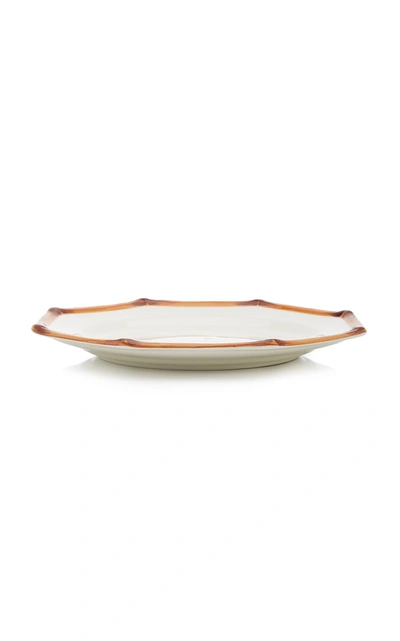 Shop Este Ceramiche Set-of-four Ceramic Dinner Plates In Brown