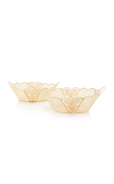 Shop Moda Domus Set-of-2 Large Oval Raffia Bowls In Neutral