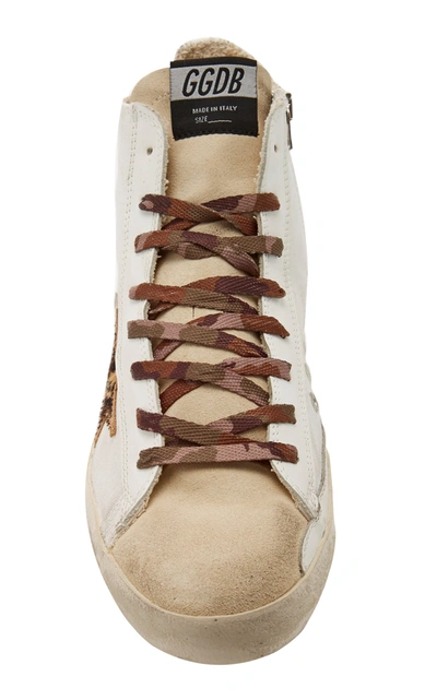 Shop Golden Goose Women's Francy Leather High-top Sneakers In White