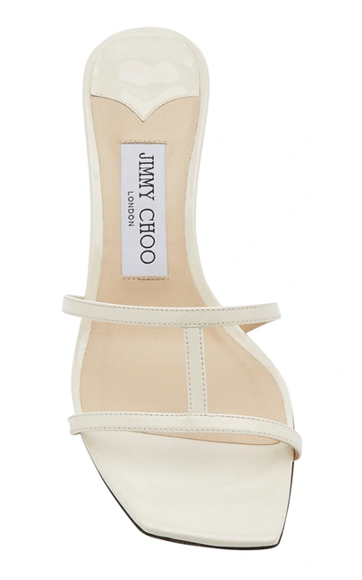 Shop Jimmy Choo Ria Two-tone Leather Sandals In Ivory