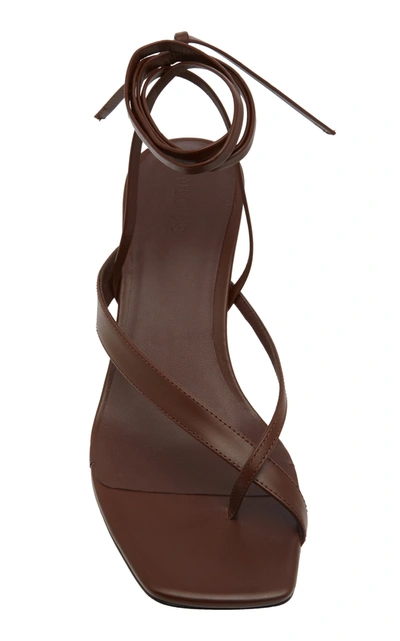 Neous Ankle Strap 80mm Leather Sandals In Brown
