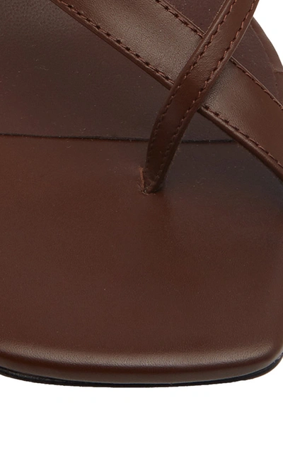 Neous Ankle Strap 80mm Leather Sandals In Brown