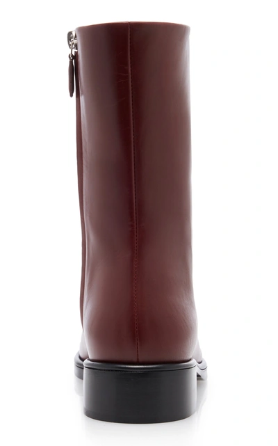 Shop Marina Moscone Women's Leather Chelsea Boots In Burgundy
