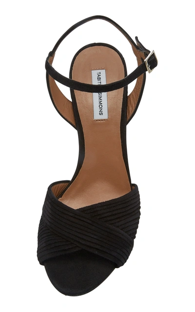 Shop Tabitha Simmons Kali Suede Sandals In Black