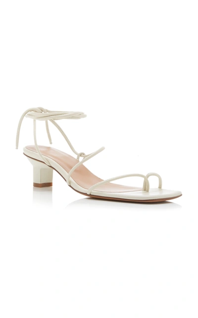 Shop Loq Women's Roma Leather Sandals In Ivory,black