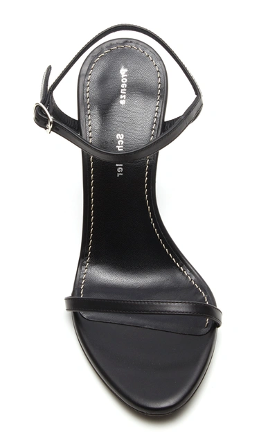 Shop Proenza Schouler Leather Mirrored Block Heel Sandals In Black
