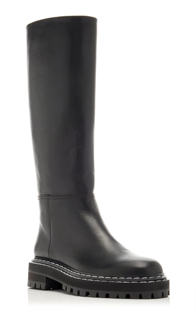 Shop Proenza Schouler Women's Leather Knee High Boots In Black