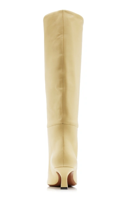 Shop Neous Women's Cynis Leather Knee Boots In Ivory