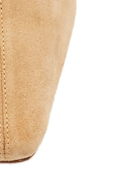 Staud Eva Square-toe Croc-embossed Leather Ankle Boots In Brown