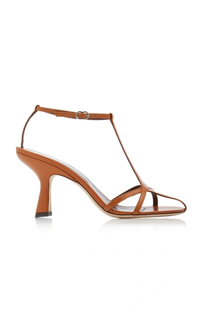 Shop Simon Miller Star Leather Sandals In Brown