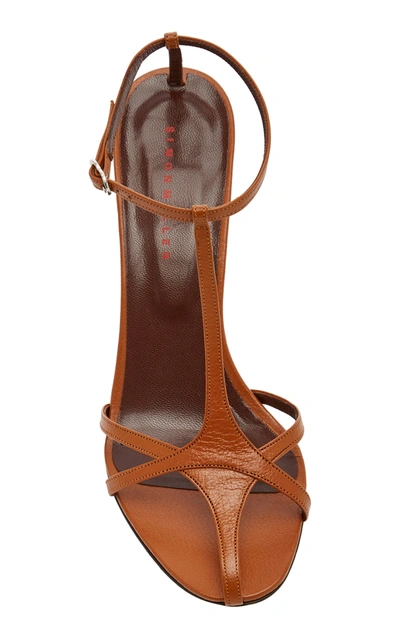 Shop Simon Miller Star Leather Sandals In Brown