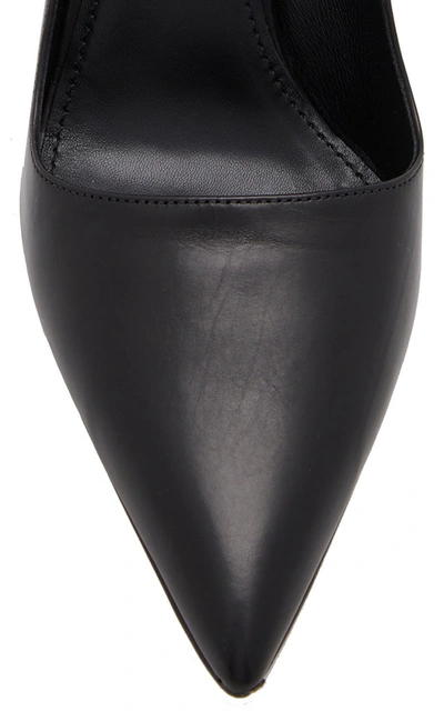 Shop Prada Women's Leather Pumps In Black,white