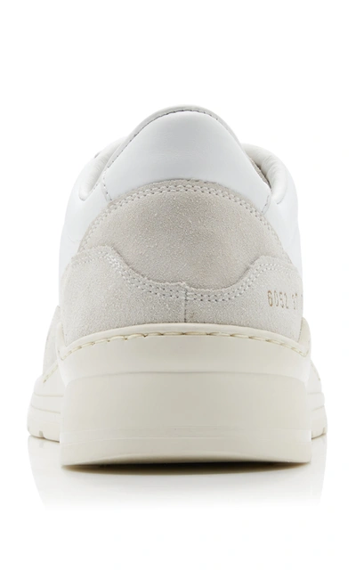 Shop Common Projects Women's Cross Trainer Leather And Suede Sneakers In White