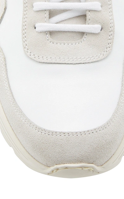 Shop Common Projects Women's Cross Trainer Leather And Suede Sneakers In White