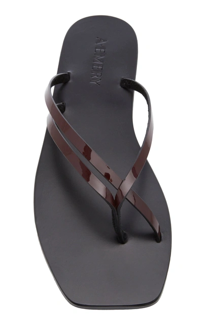 Shop A.emery Benni Leather Sandals In Burgundy