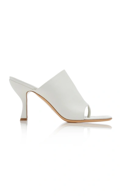 Shop Gia X Pernille Teisbaek Women's Leather Sandals In White