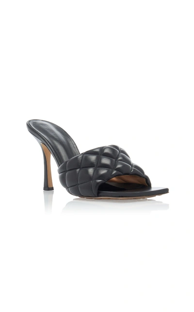 Shop Bottega Veneta Padded Leather Mules In Black