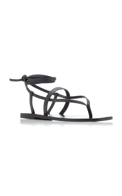 Shop A.emery Women's James Snake-effect Leather Sandals In Neutral,black