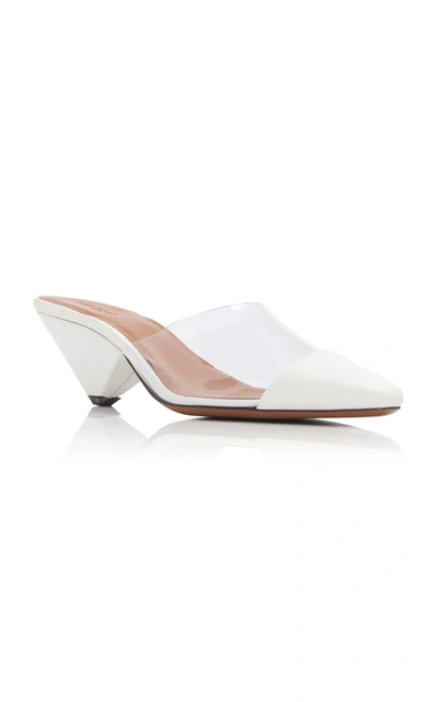 Shop Neous Eriopsis Leather And Pvc Mules In White