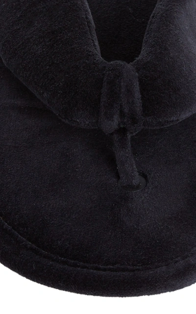 Shop Balenciaga Women's Soft Thong Velvet Sandals In Black