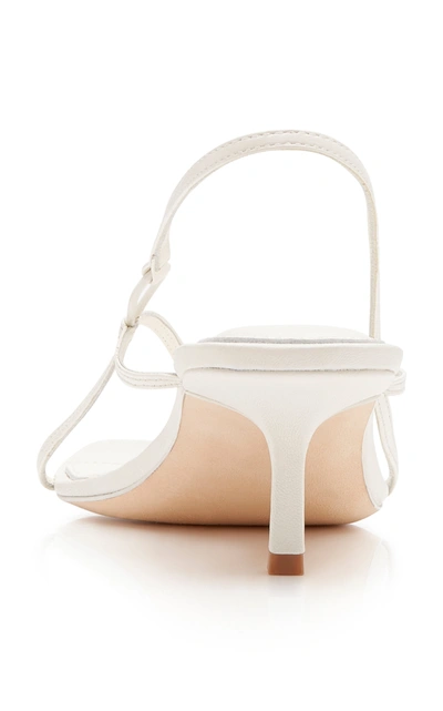 Shop Studio Amelia Leather Slingback Sandals In White