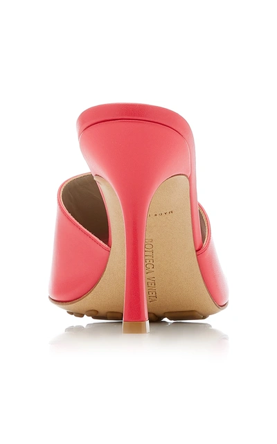 Shop Bottega Veneta Stretch Leather Slide Sandals In Red