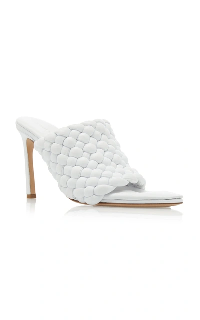 Shop Bottega Veneta Curve Sandals In White