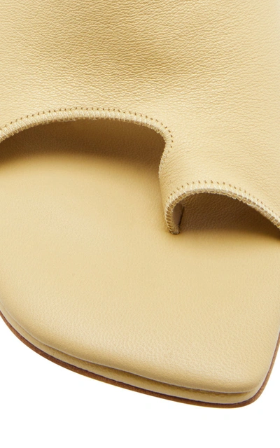 Shop Bottega Veneta Leather Sandals In Neutral