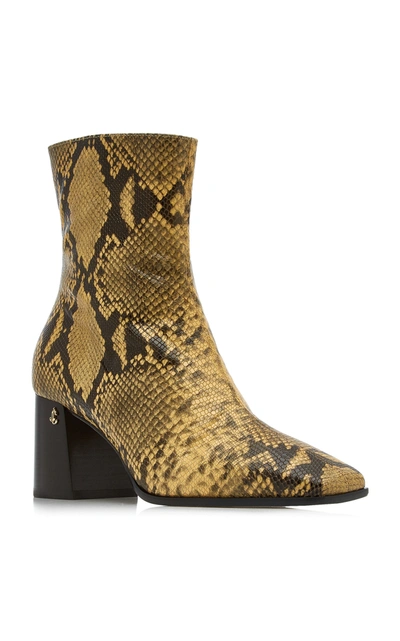 Shop Jimmy Choo Bryelle Snake-effect Leather Boots In Animal