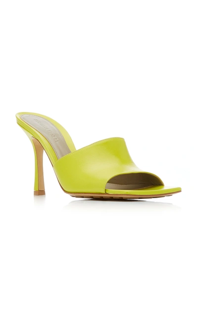 Shop Bottega Veneta Stretch Leather Slide Sandals In Green