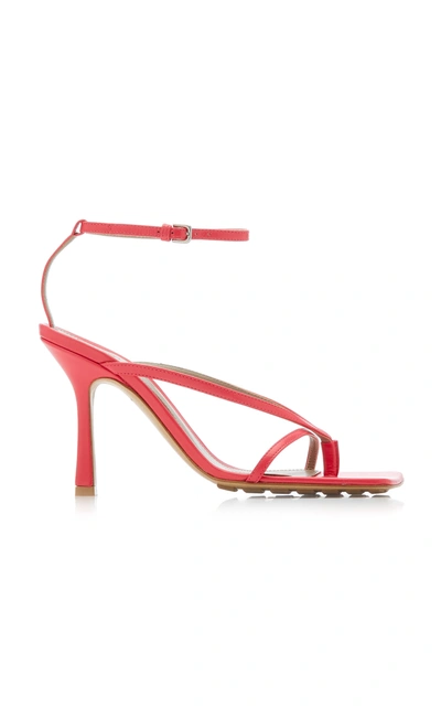 Shop Bottega Veneta Stretch Leather Sandals In Red