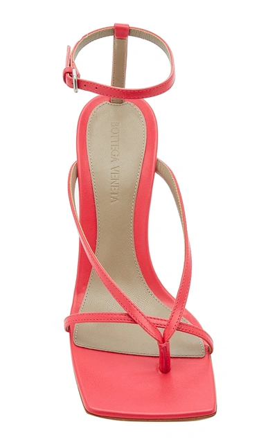 Shop Bottega Veneta Stretch Leather Sandals In Red