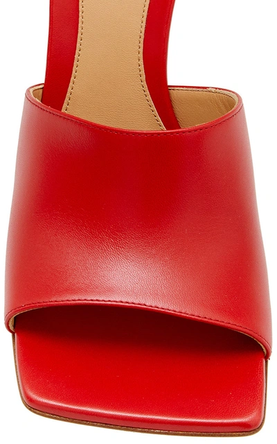 Shop Bottega Veneta Stretch Leather Slide Sandals In Red