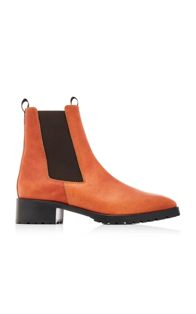 Shop Aeyde Karlo Leather Chelsea Boots In Brown