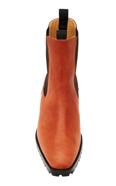 Shop Aeyde Karlo Leather Chelsea Boots In Brown