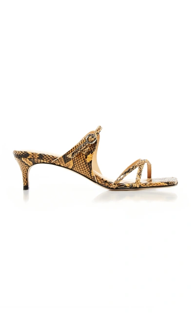 Shop By Far Candy Leather Sandals In Python