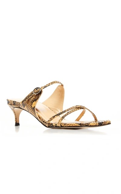 Shop By Far Candy Leather Sandals In Python