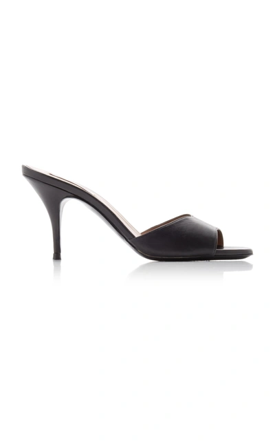 Tabitha Simmons Jude Leather Open-toe Mules In Black