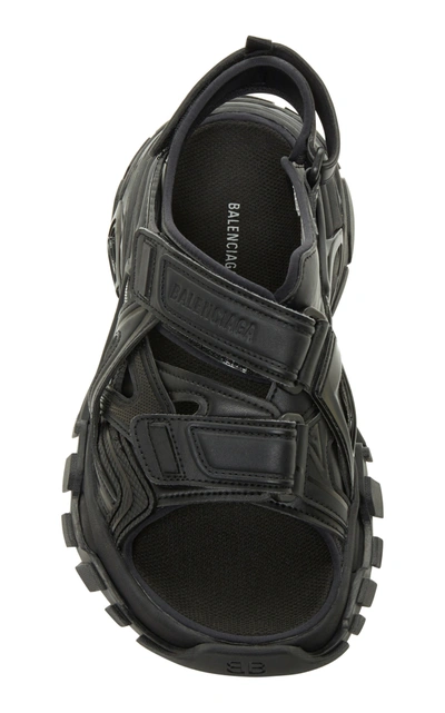 Shop Balenciaga Women's Track Rubber Sandals In Black