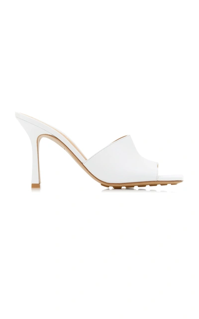 Shop Bottega Veneta Stretch Leather Slide Sandals In White