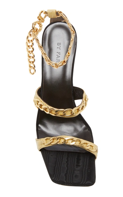 Shop By Far Gina Embellished Leather Sandals In Yellow