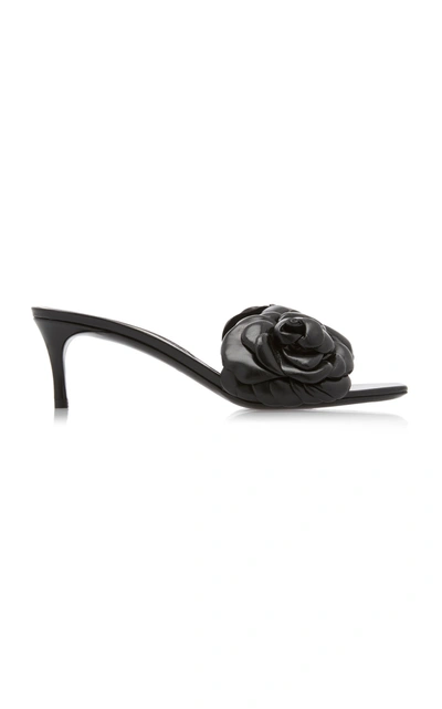 Shop Valentino Women's  Garavani Atelier 03 Leather Sandals In Black